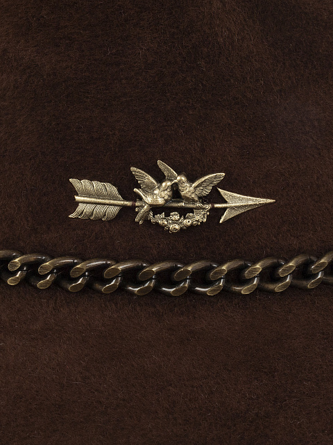 Коричневая фетровая шляпа с цепью, 5