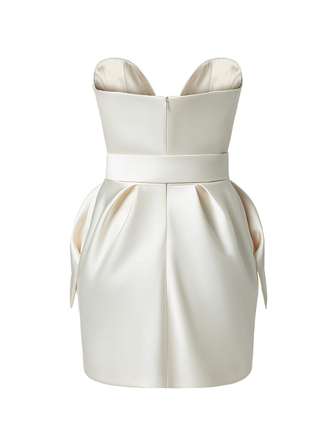 Молочное платье-мини, 4