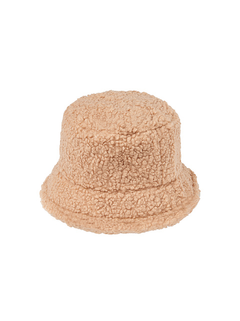 Пудровая панама из эко-меха с вышивкой LY, 2