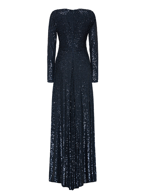 Синее платье-макси из пайеток, 2