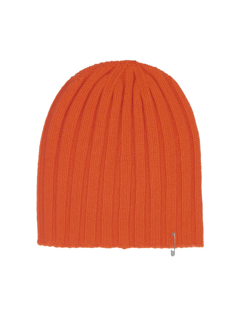 Оранжевая кашемировая шапка с булавкой из серебра, 1