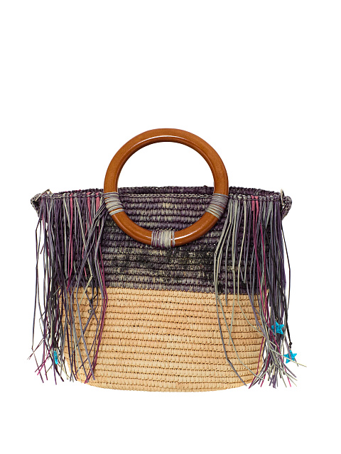 Плетеная сумка с круглыми ручками, 1 Плетеная сумка с круглыми ручками, 1