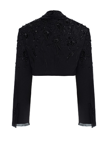 Укороченный жакет с вышивкой, 2