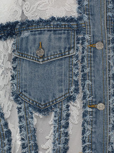 Рубашка из денима и кружева, 3