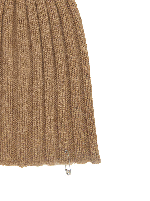 Коричневая кашемировая шапка с булавкой из серебра, 2