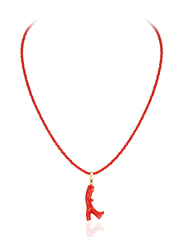 Колье с кулоном из коралла, 1