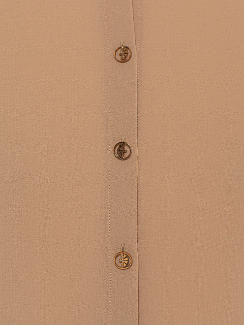 Бежевая блузка из шифона с вышивкой, 3