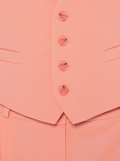 Коралловый костюм из жилета и брюк, 7