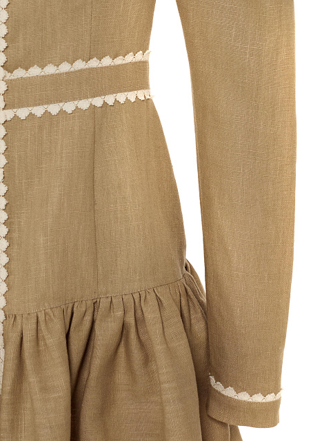 Льняное платье-мини, 4