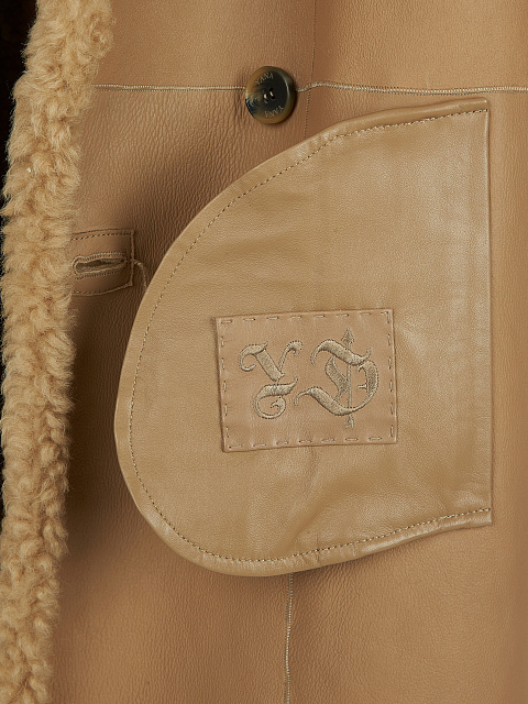 Коричневая шуба из овчины, 4