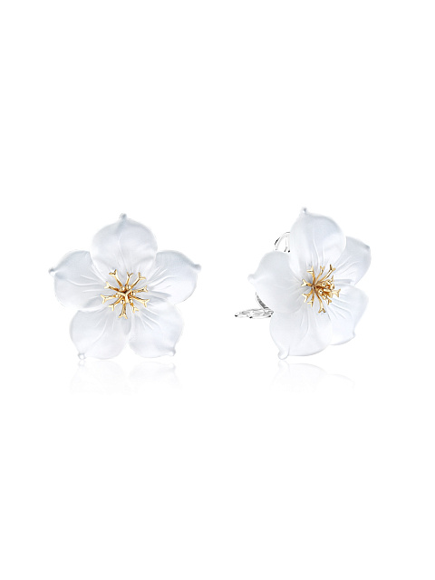 Пусеты с резным кварцем, 1 Пусеты с резным кварцем, 1