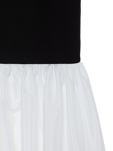 Черное платье-миди с белой юбкой-баллон, 4 Черное платье-миди с белой юбкой-баллон, 4