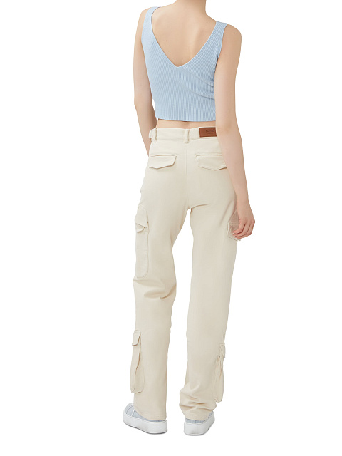 Бежевые брюки-карго из хлопка, 10 Бежевые брюки-карго из хлопка, 10