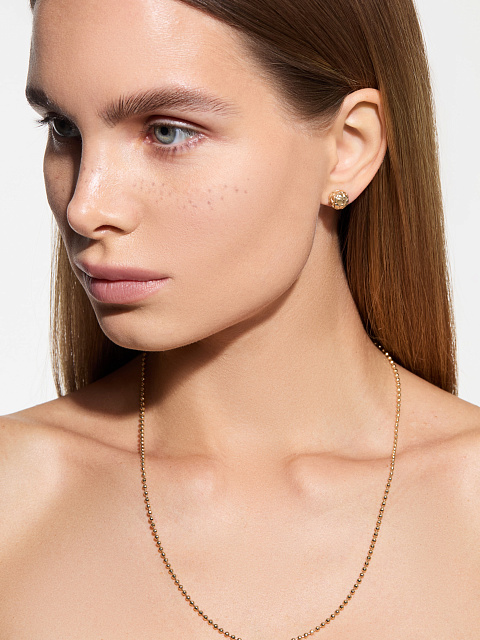 Маленькие пусеты "YANA DRAGON" из желтого золота, 2