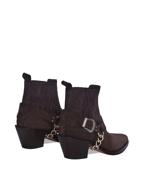 Темно-коричневые замшевые казаки, 3