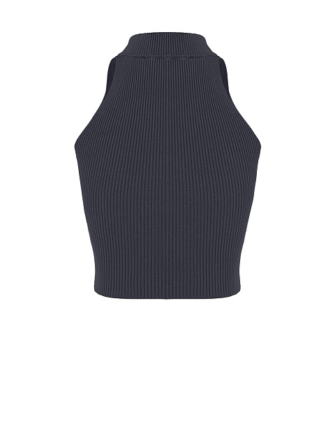 Темно-серый укороченный топ-лапша, 2