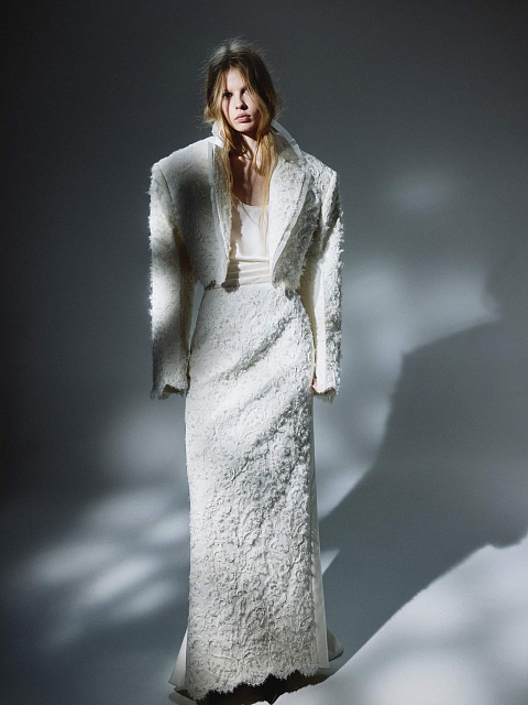 Молочная юбка с кружевом, 2