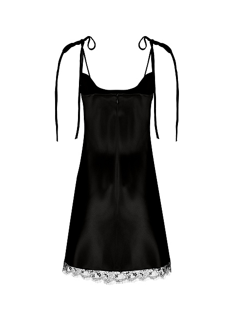 Черное платье-комбинация с кружевом, 2 Черное платье-комбинация с кружевом, 2