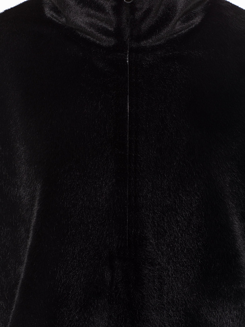 Черная толстовка из эко-меха, 3