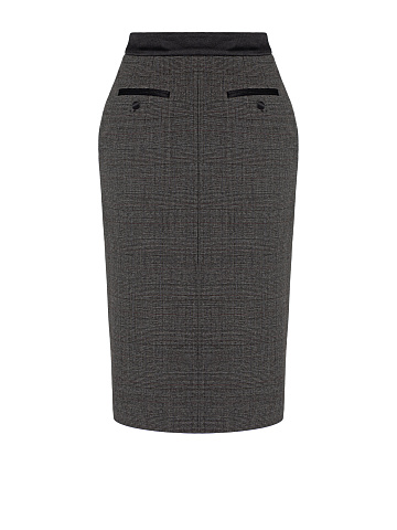 Юбка из костюмной ткани в клетку, 2