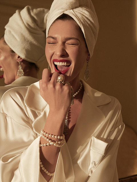 Кольцо из белого золота, жемчуга и бриллиантов, 2