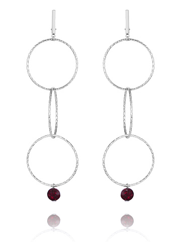 Серьги из серебра с гранатами, 1