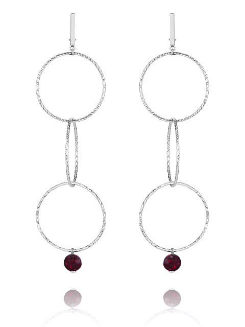 Серьги из серебра с гранатами, 1