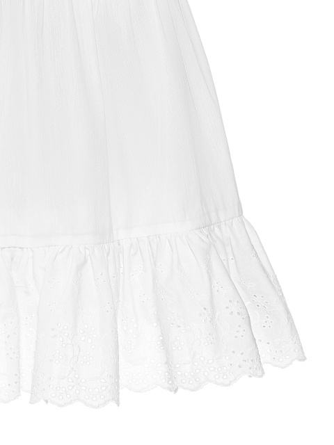 Черное платье-мини с белым кружевным подъюбником, 5