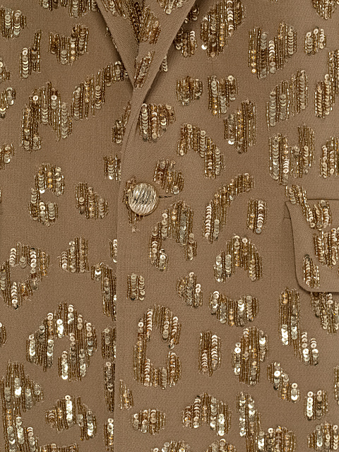 Коричневый костюм-двойка с пайетками, 6