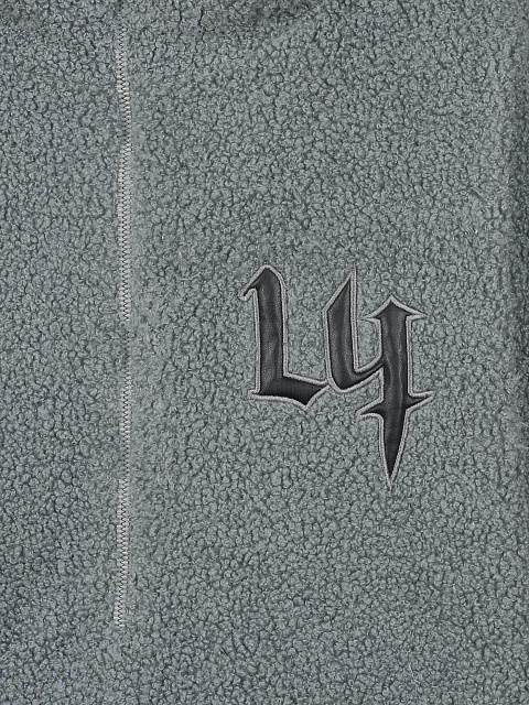 Серое объемное худи из ткани букле, 3