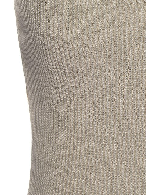 Темно-бежевый трикотажный топ-лапша, 4