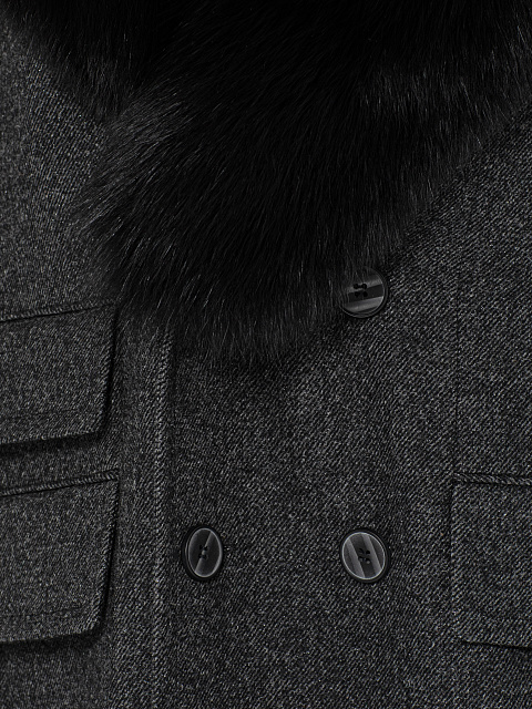 Пальто из шерсти с мехом, 3