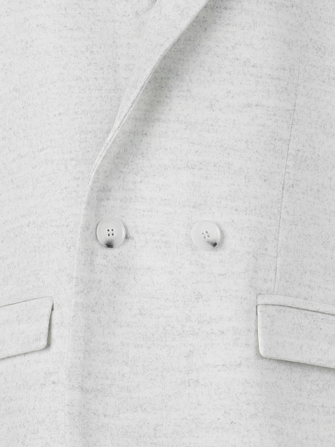 Белый двубортный жакет из шерсти, 3