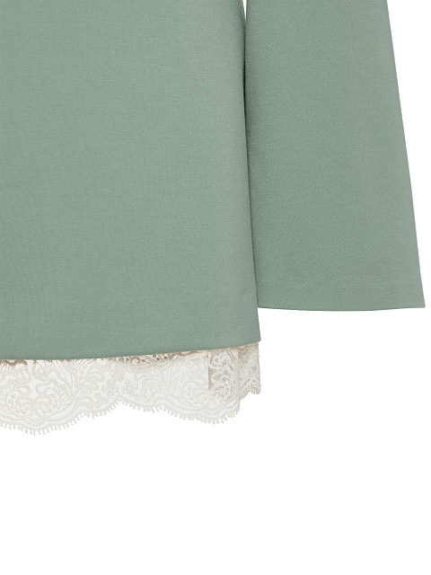 Мятное платье-мини с вырезом-каре, 3