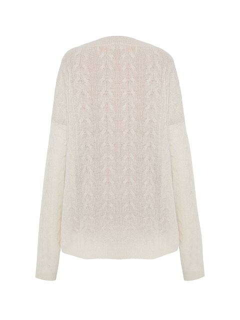 Молочный кашемировый пуловер с люрексом, 2 Молочный кашемировый пуловер с люрексом, 2