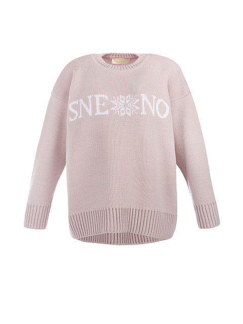 Пудрово-розовый свитер "Снежно", 1