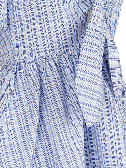 Сине-голубой хлопковый комплект в клетку, 5 Сине-голубой хлопковый комплект в клетку, 5