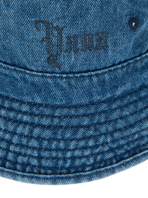 Синяя джинсовая панама с вышивкой, 3