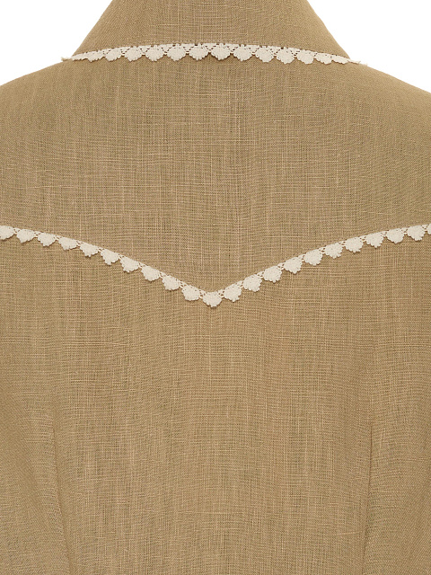 Льняное платье-мини, 5