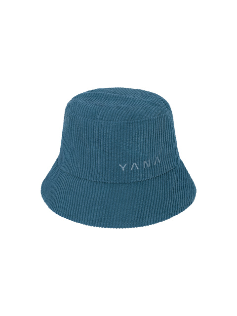 Синяя вельветовая панама с вышивкой Yana, 1