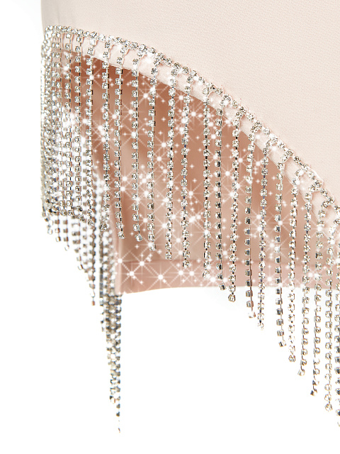 Розовый костюм-двойка с бахромой из страз, 5