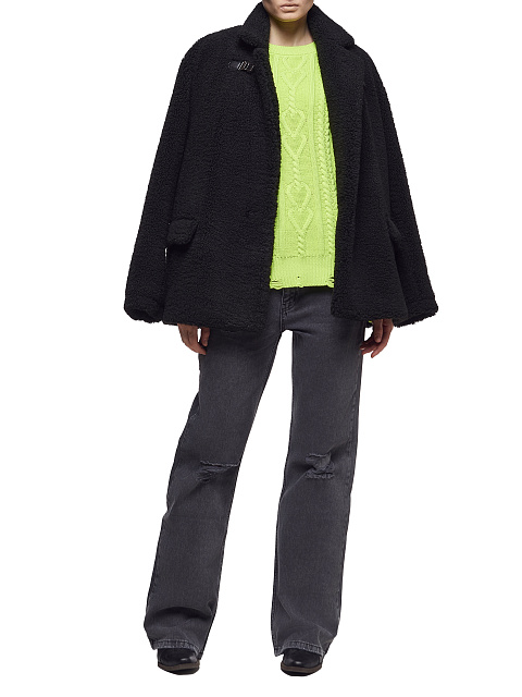 Черный жакет из эко-меха, 7