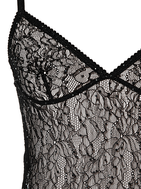 Черное боди из кружева со стразами, 3 Черное боди из кружева со стразами, 3