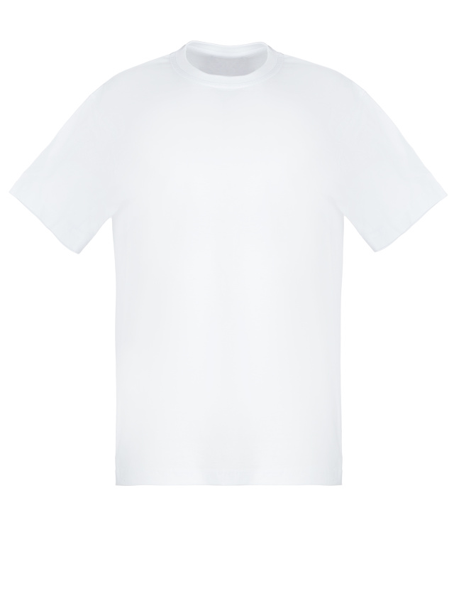 Мужская белая футболка с принтом на спине, 2