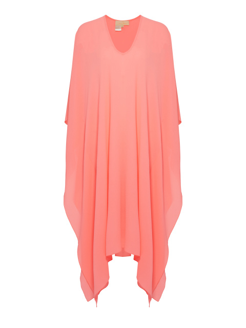 Розовое платье-туника из шифона, 1