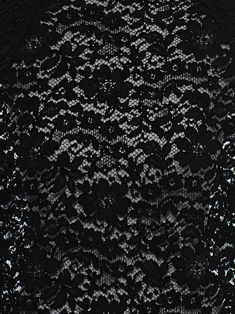 Черное платье-миди из кружева, 8