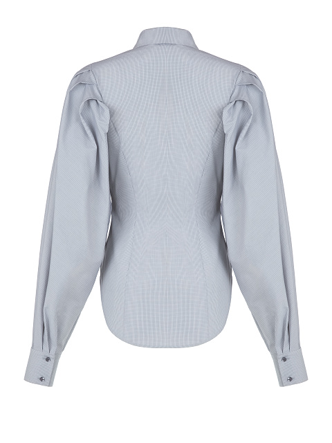 Серая хлопковая рубашка в клетку, 2