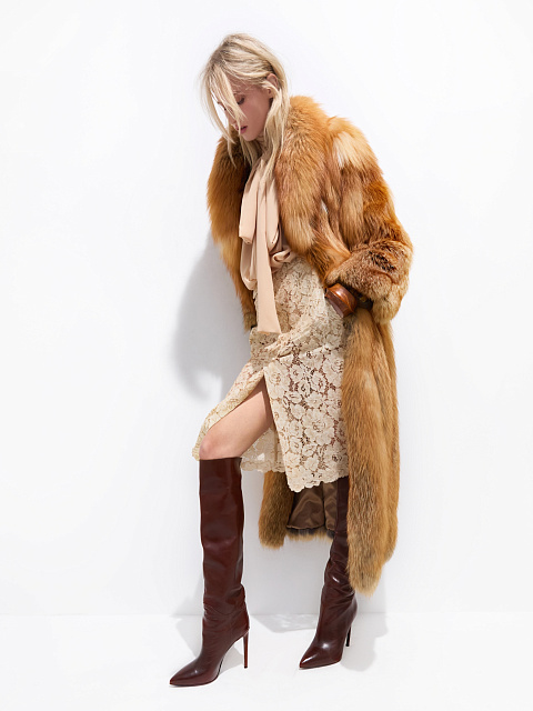 Бежевая юбка-миди из кружева, 4 Бежевая юбка-миди из кружева, 4