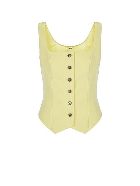 Желтый костюм-тройка с укороченным жакетом, 5 Желтый костюм-тройка с укороченным жакетом, 5