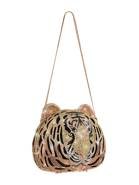 Клатч «Тигр» в золотистых стразах, 2